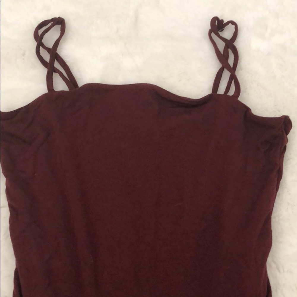 maroon bodysuit